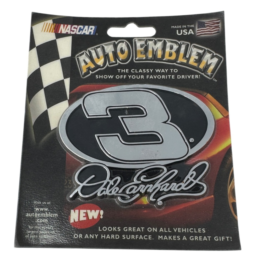 Vintage Team ProMark NASCAR Dale Earnhardt #3 Auto Emblem NOS New USA Made